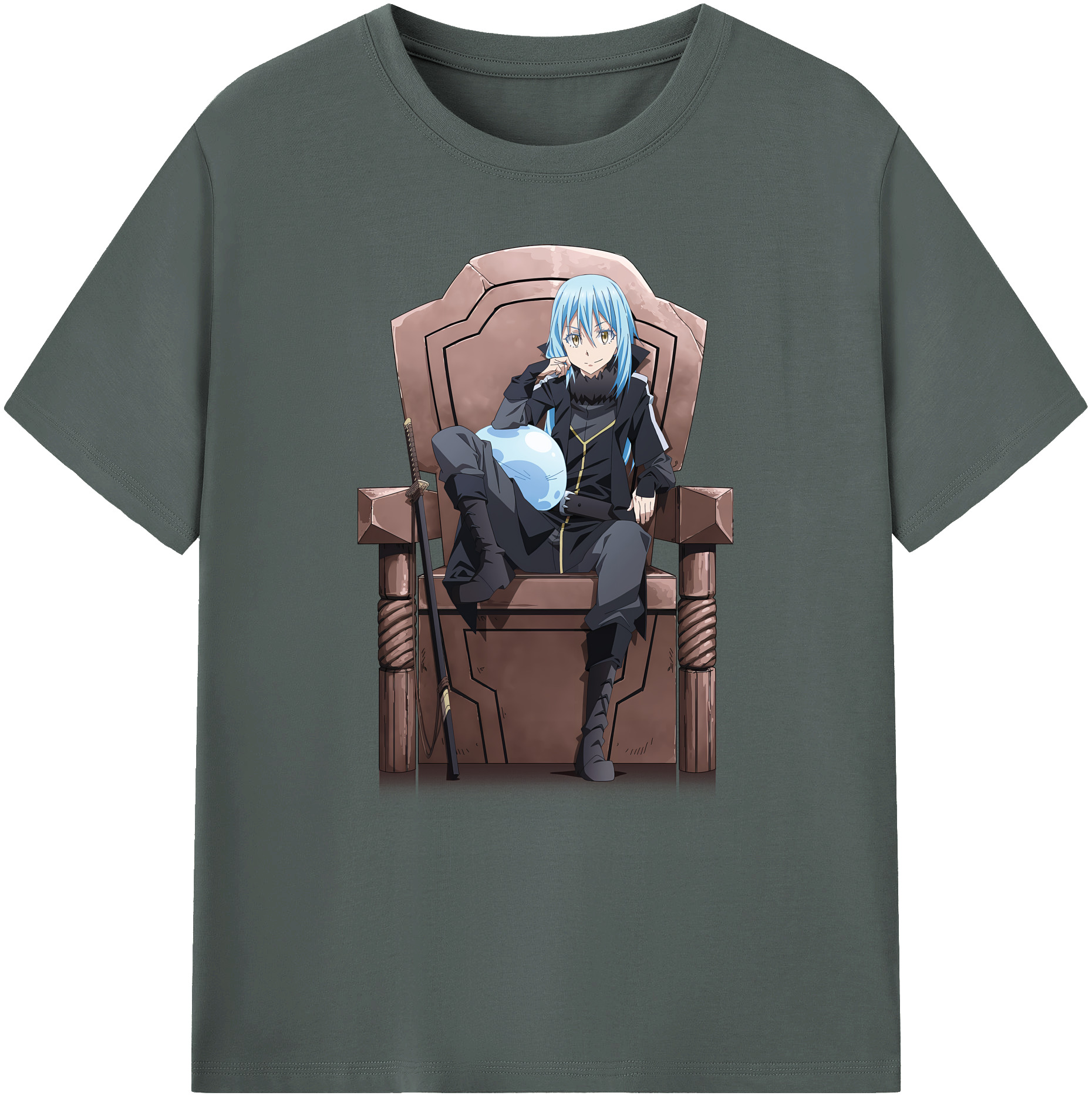 （画像用） 転スラ Regarding Reincarnated to Slime 綿100％ メンズ半袖Tシャツ｜肌触りやわらか＆通気性